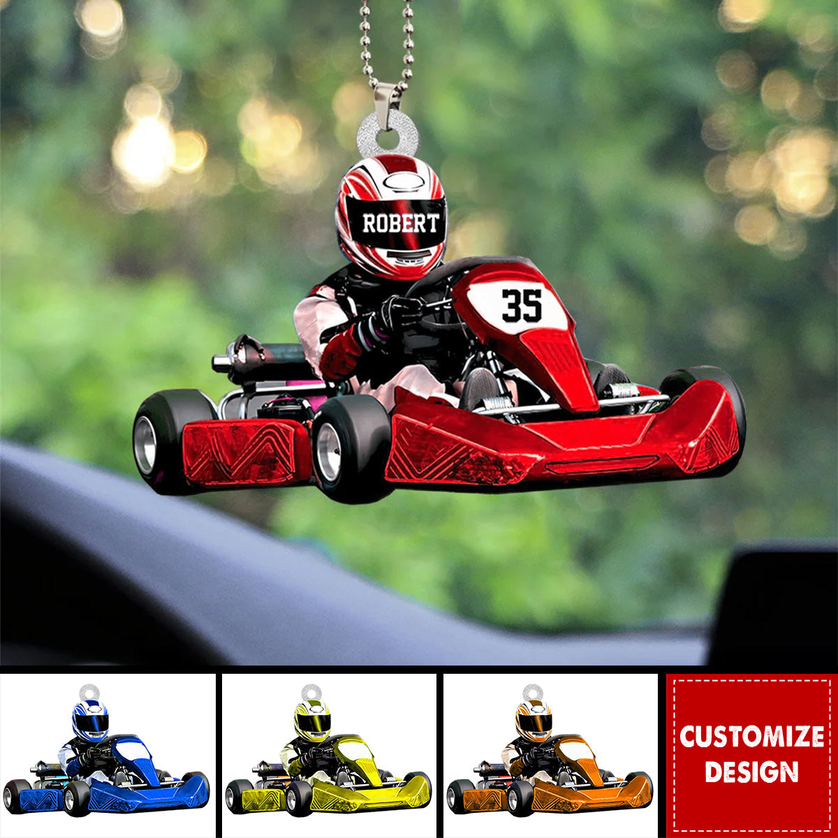 Personalized Race Car Ornament-Gift For Race Car Lovers
