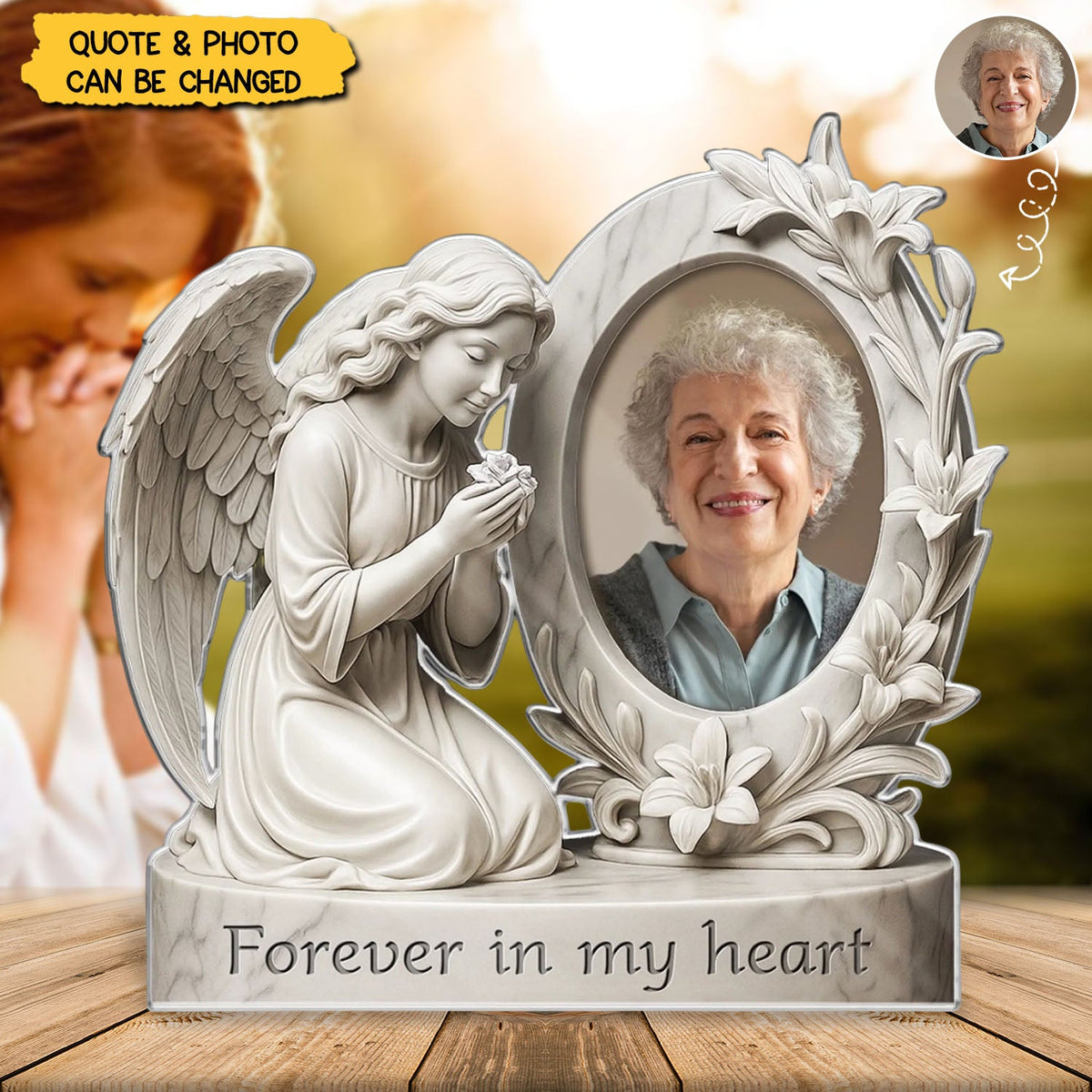 Your Love Is My Forever Light - Memorial Personalized Acrylic Plaque - Sympathy Gift For Family Members