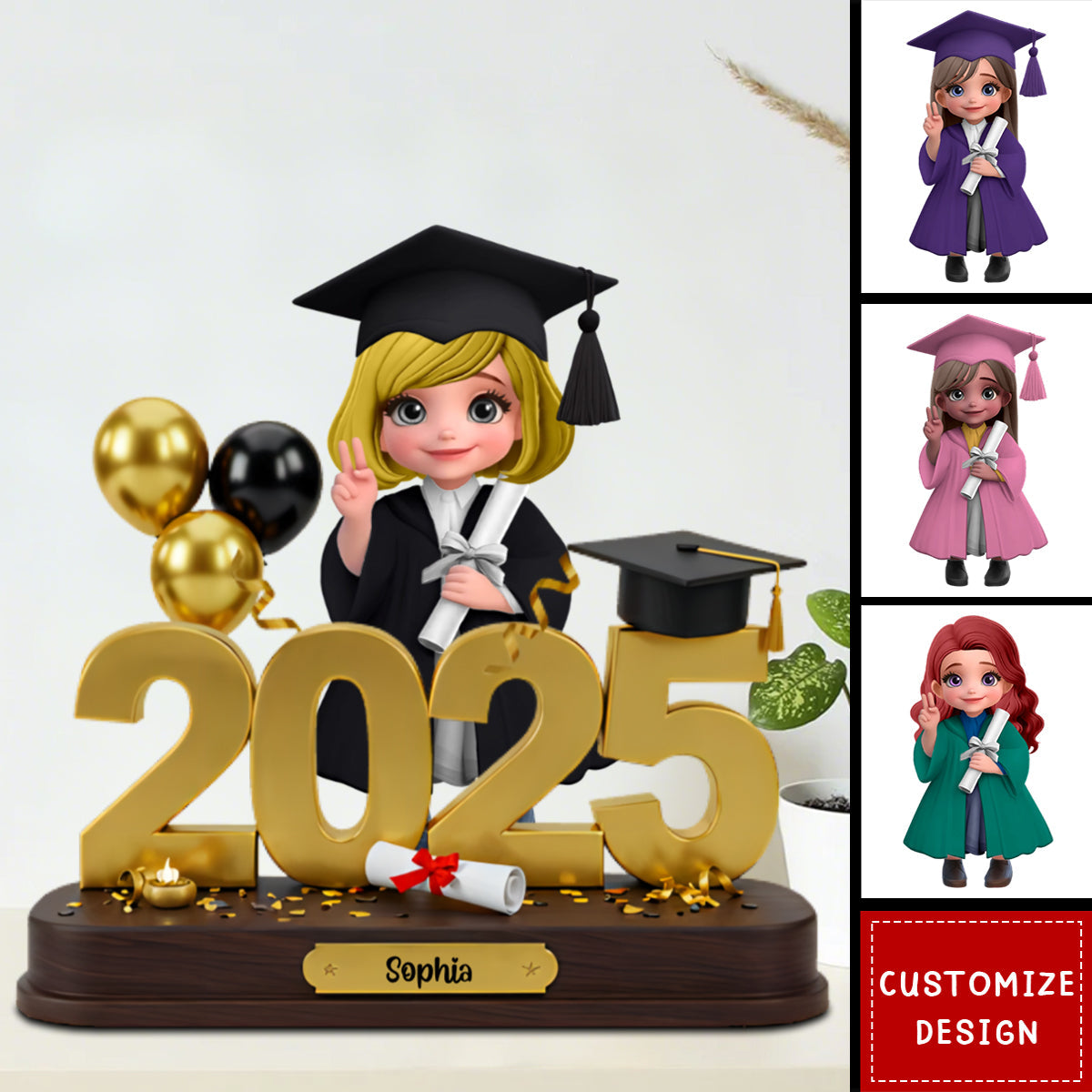Graduation Gift - Personalized Graduation Shaped Acrylic Plaque