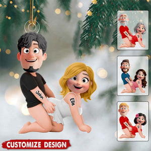 Naughty Personalized Couple Ornament - Gifts For Couple