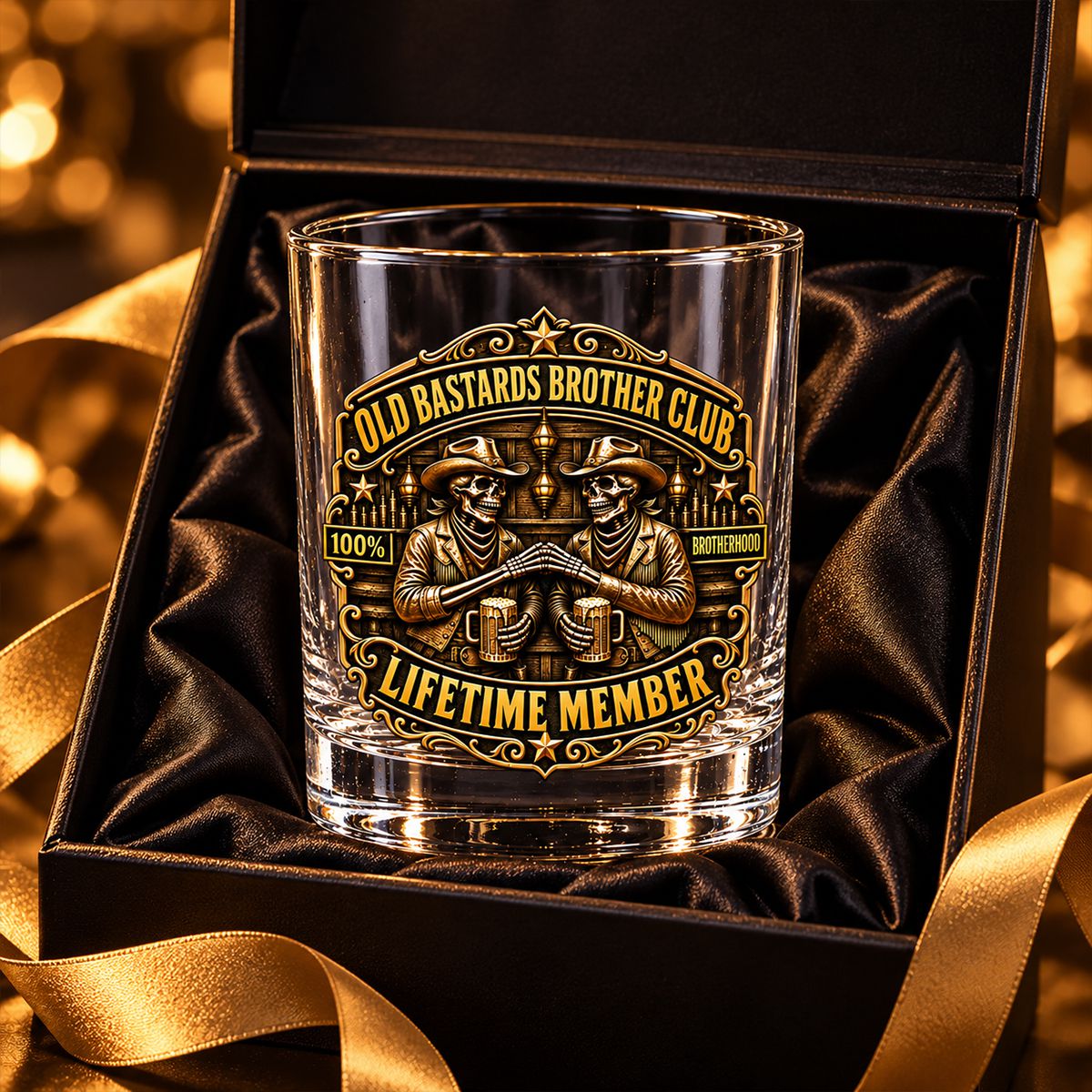 Brotherhood Built To Last Forever - Personalized Whiskey Glass