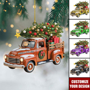 Personalized Truck Christmas Ornament, Gift For Trucker Ornament