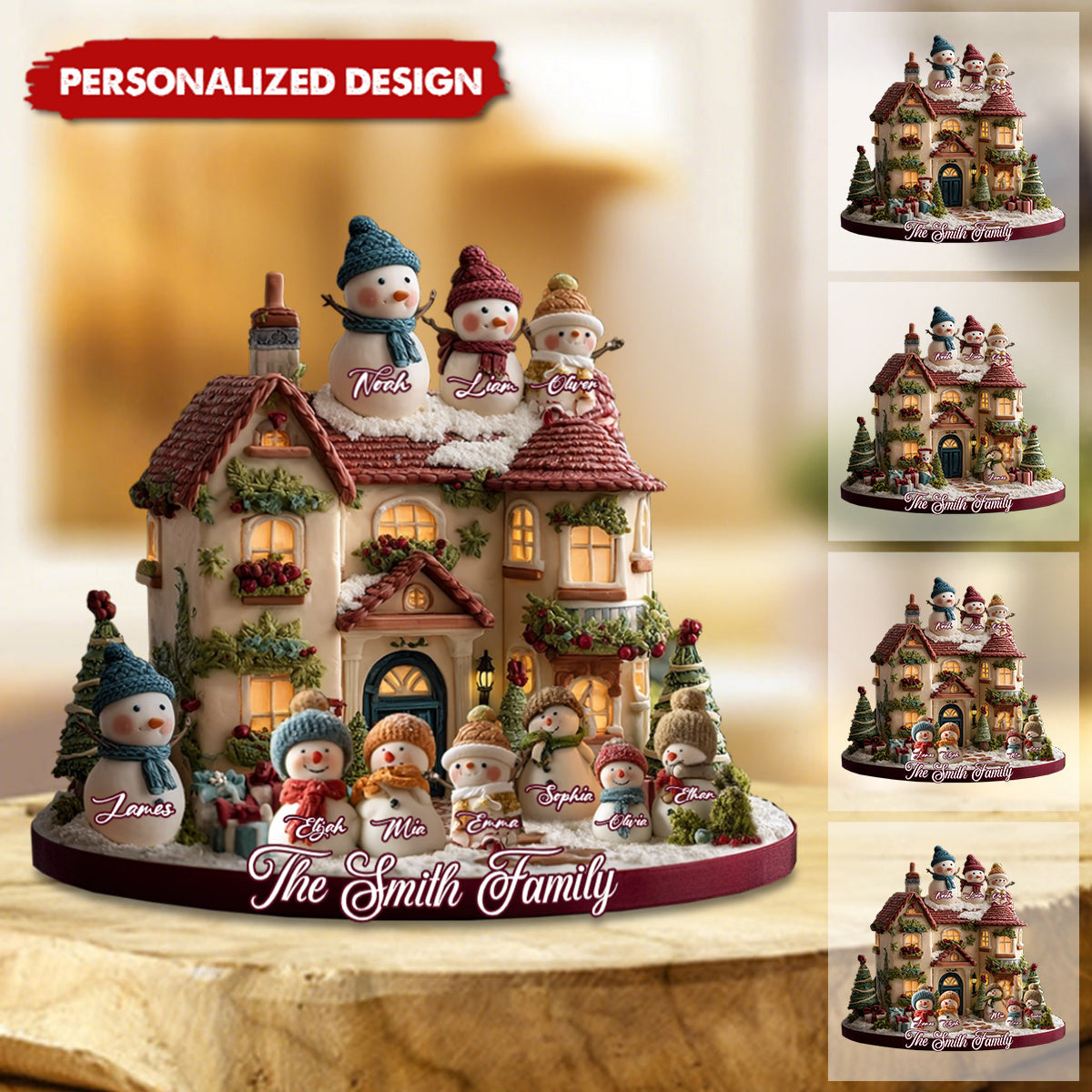 Christmas Time - Personalized Family Custom Shaped Acrylic Plaque