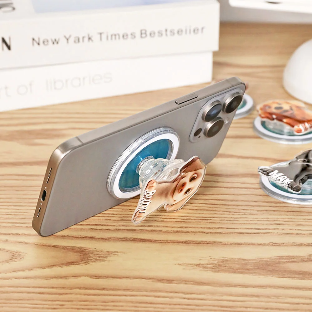 Personalized Cartoon Dog Magnetic Phone Grip Phone Accessory - Gift for Dog Lovers