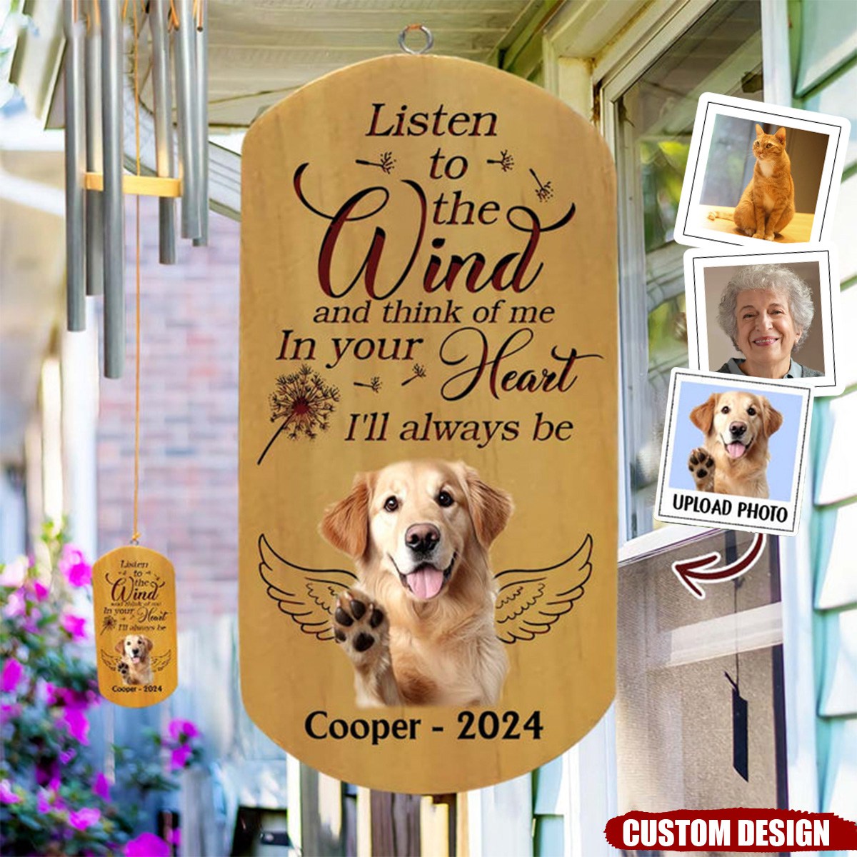 Gift For Pet Memorial Dog Cat Loss Remembering Wind Chimes