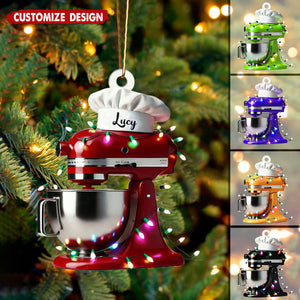 Personalized Baking Mixer Lights Christmas Ornament, Gift For Baking Lover