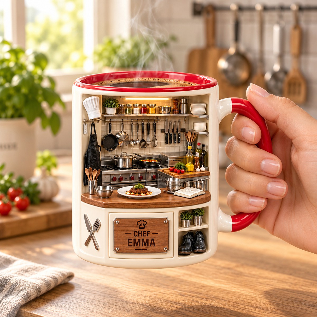 Personalized Cooking Coffee Accent Mug - Gifts For Cooking Lovers