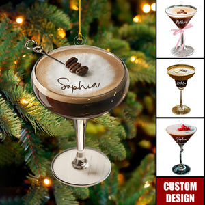 Personalized Espresso Martini Ornament - Gift For Espresso Martini Gift, Cocktail Lover