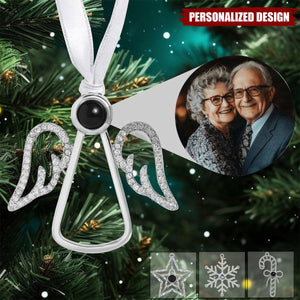 Personalized Family Photo Projection Ornament for Christmas