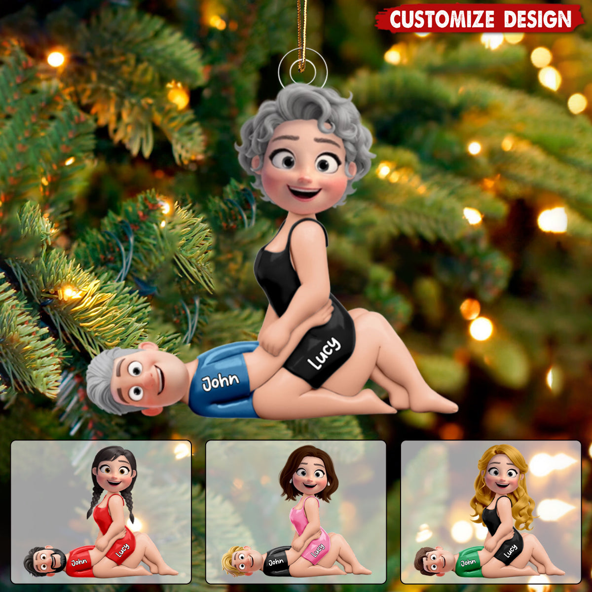 Personalized Naughty Couple Ornament -  Gifts For Couple