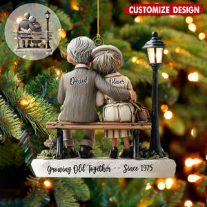 Personalized Couple Ornament-Anniversary Gift for Grandparents
