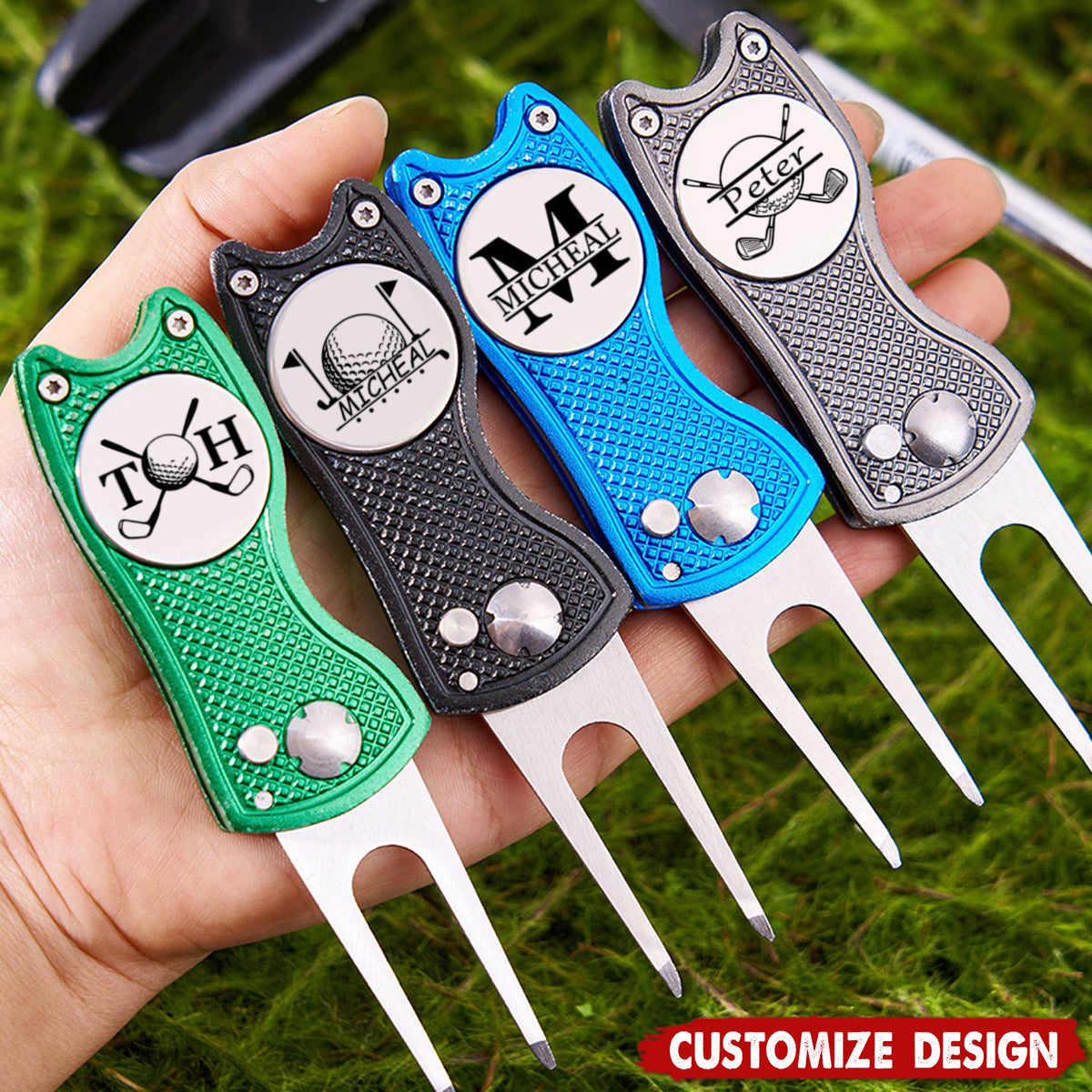 Personalized Golf Divot Tool With Ball Marker,Retractable Divot Tool - Birthday,Father's Day Gift For Golfer