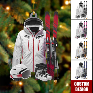 Personalized Ski Ornament: Custom Name, Skier/Snowboarder Gift
