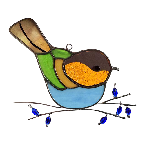 Stained Glass Humming Birds Suncatcher - Gift For Bird Lovers
