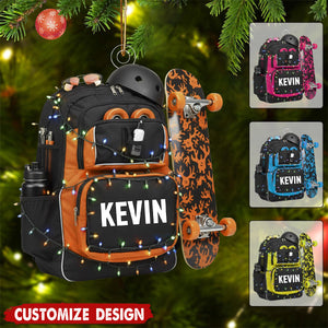 Personalized Skateboard Backpack Ornament