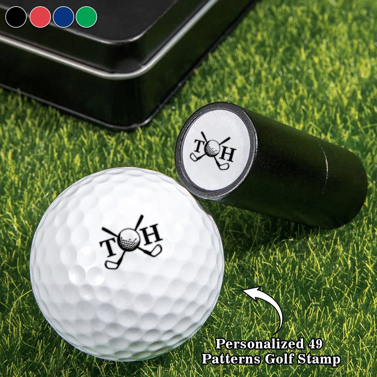 Personalized Monogrammed Initial Golf Ball Stamp-Gift for Golf Player