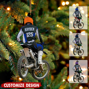 Personalized Motocross Christmas Ornament-Gift for Dirt Bike Riders and Fans