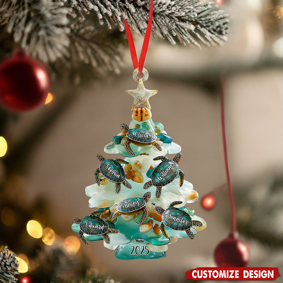 Personalized Sea Turtles Family Ornament - Gift For Your Family