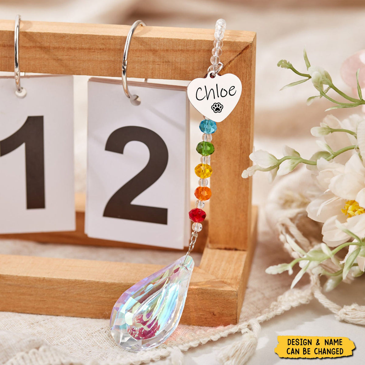 Rainbow Bridge Pet Sun Catcher - Personalized Pet Memorial Gift for Dog/Cat Remembrance