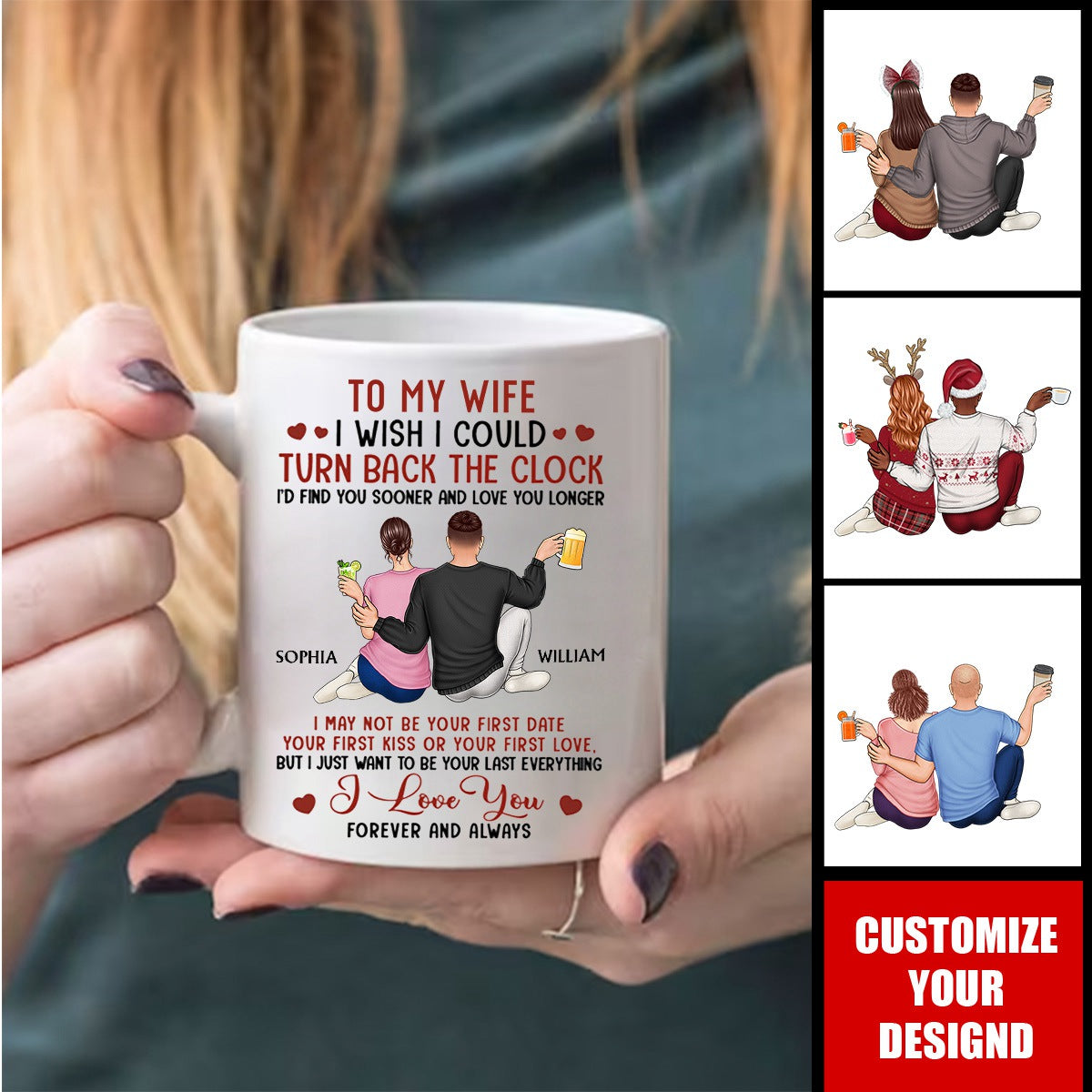 I Wish I Could Turn Back The Clock - Personalized Mug - Anniversary, Loving Gift For Couples, Husband, Wife