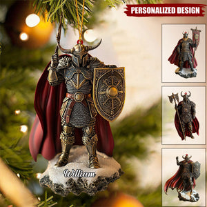 Personalized Viking Knight Acrylic Ornament
