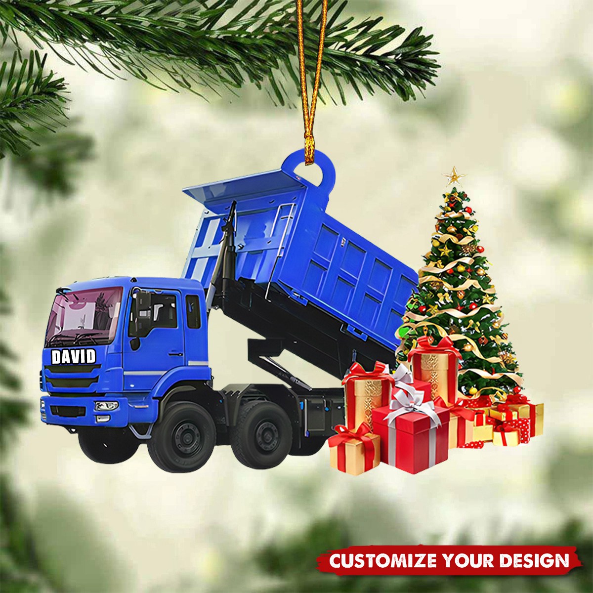 Personalized Dump Truck Christmas Ornaments Gift For Heavy Equipment Lovers - 2024 New Release