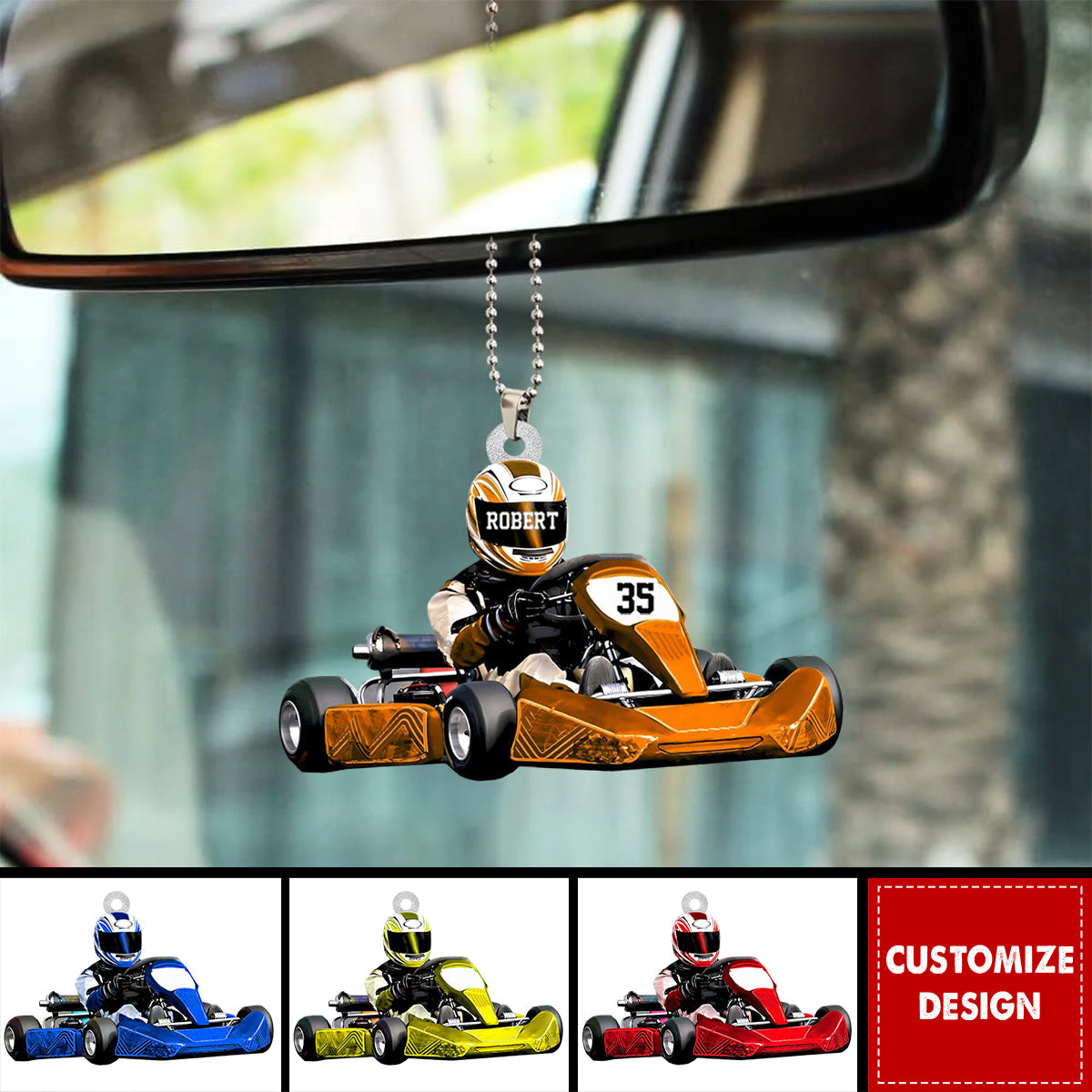 Personalized Race Car Ornament-Gift For Race Car Lovers