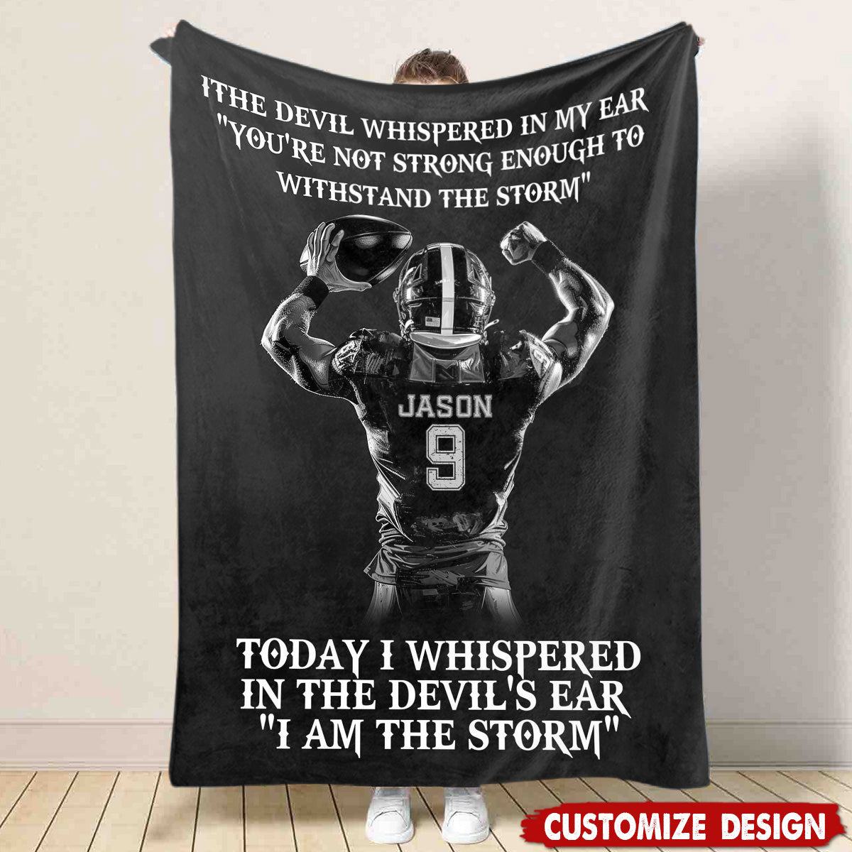 Personalized American Football Blanket, Gift For American Football Players,Lovers