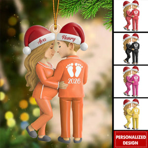 Personalized Pregnancy Christmas Ornament Gift For Expecting Couple