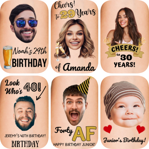 Personalized Photo Birthday Temporary Tattoos