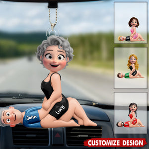 Personalized Naughty Couple Car Ornament -  Gifts For Couple