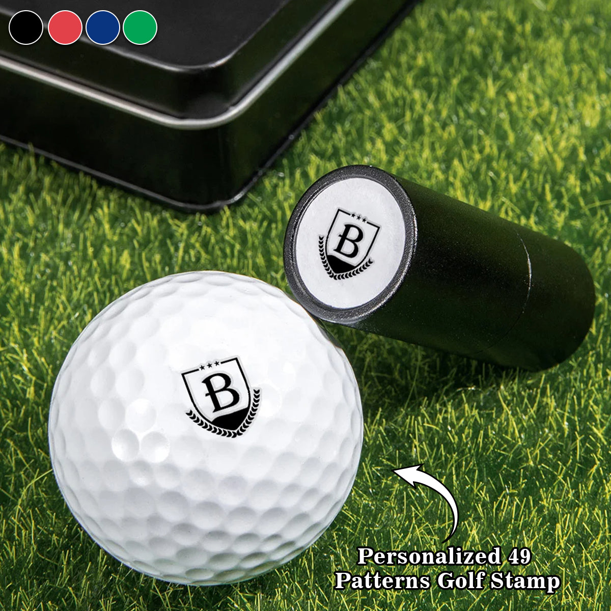 Personalized Monogrammed Initial Golf Ball Stamp-Gift for Golf Player
