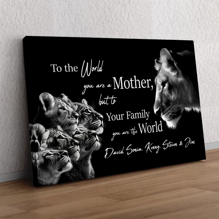 Family Personalized Custom Poster - Mother's Day, Birthday Gift For Mom