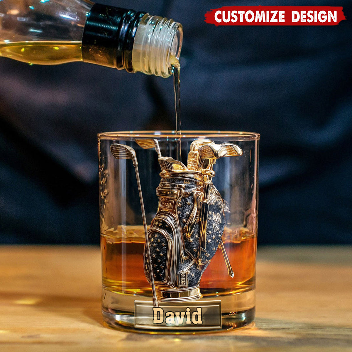 Look For Balls - Personalized Golf Whiskey Glass