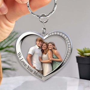 Perfect Mother’s Day Gift - Personalized Heart Custom Photo Keychain