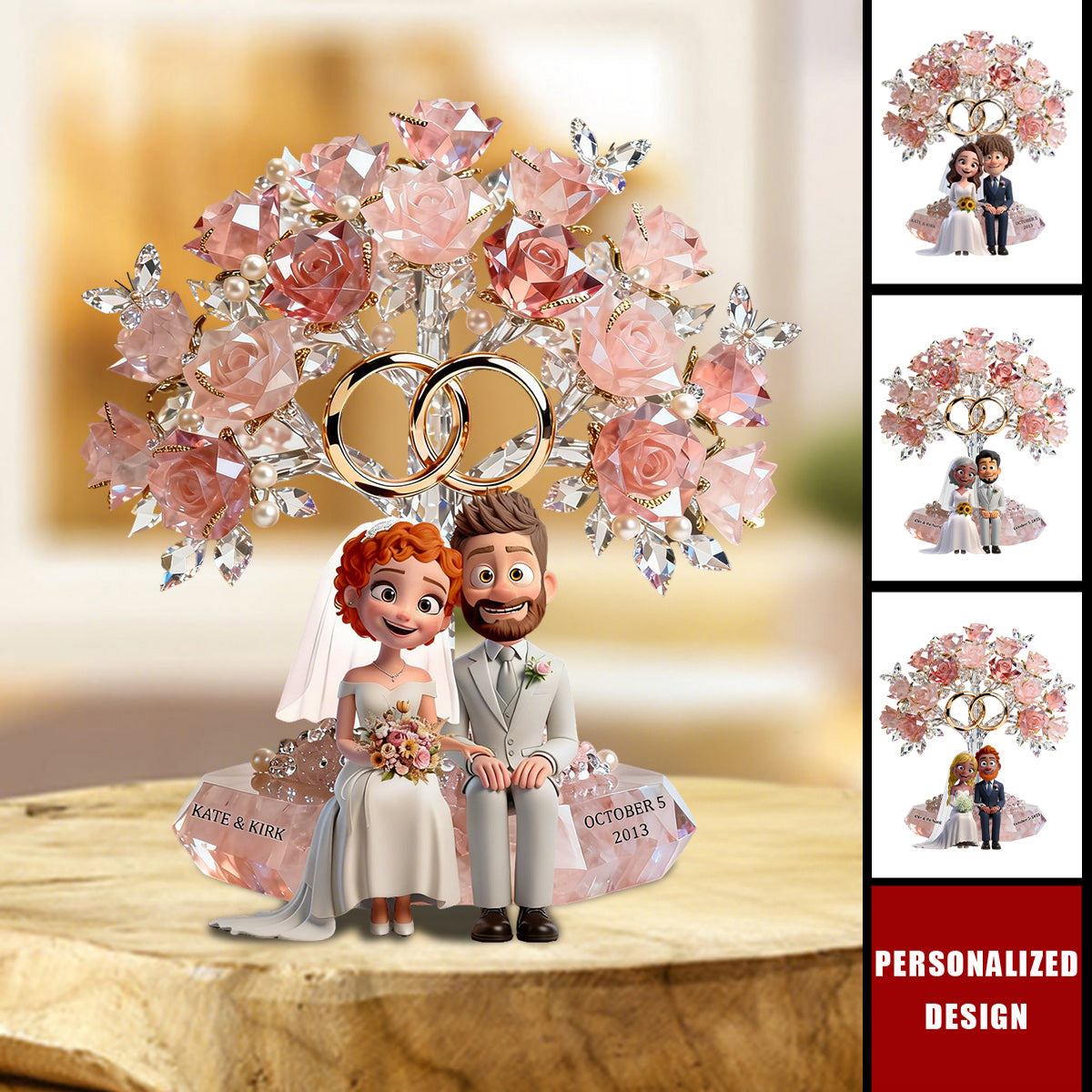 Personalized  Wedding Couple Acrylic Plaque - Gifts For Couple