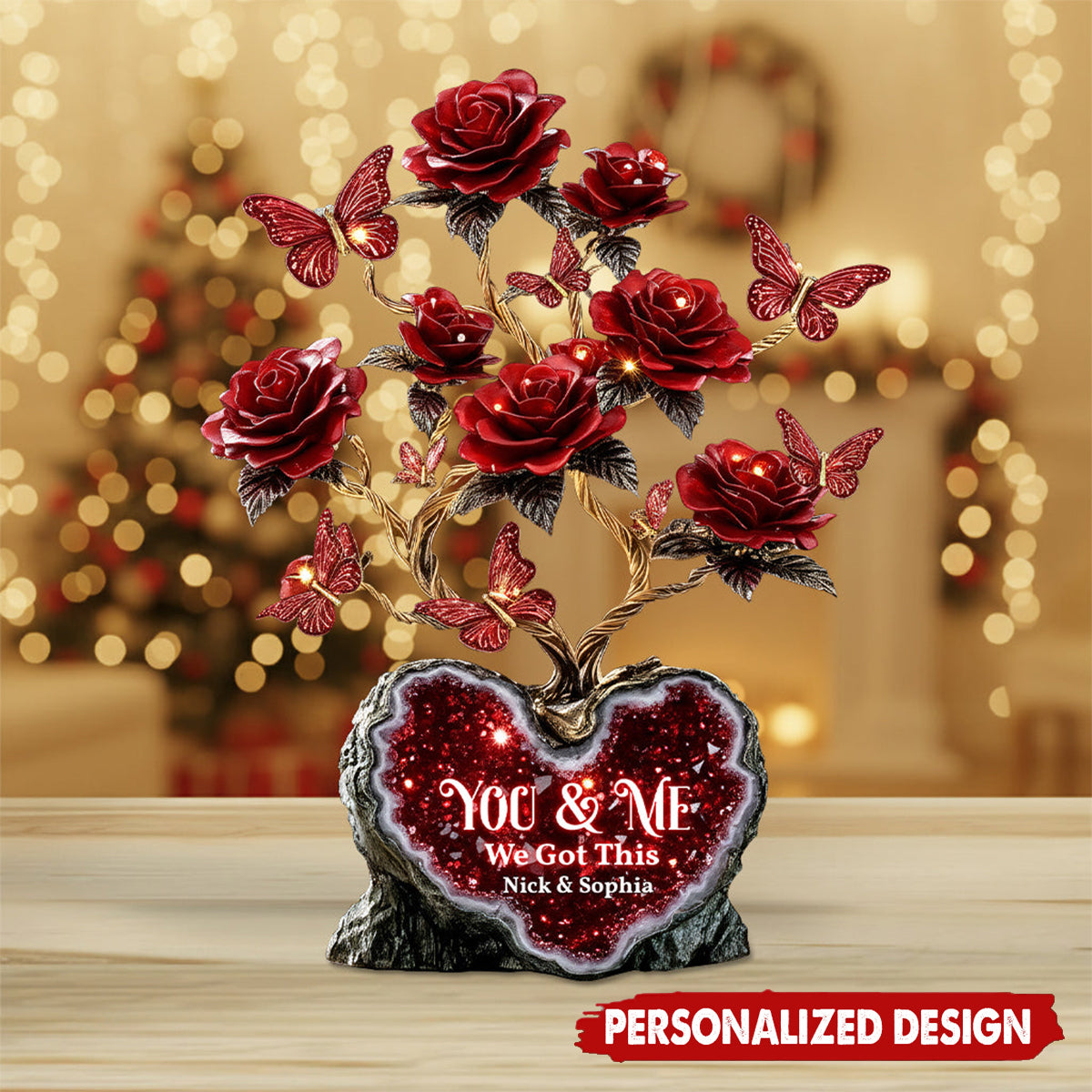 We Got This,Red Rose For Valentine Gift - Personalized Couple Acrylic Plaque