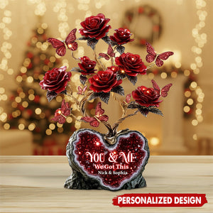 We Got This,Red Rose For Valentine Gift - Personalized Couple Acrylic Plaque