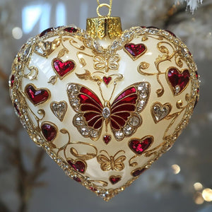 Butterfly Heart Acrylic Christmas Ornament-Gifts For Friends,  Xmas Gift For Her