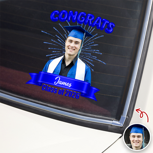 Personalized Photo Class Of 2026 Graduation Car Window Decal Sticker