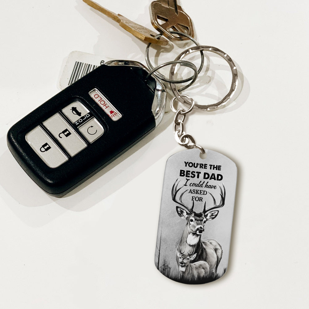 Personalized Keychain For Hunting Dad, You’re The Best Dad, Gift For Father’s Day, Gift Idea For Dad