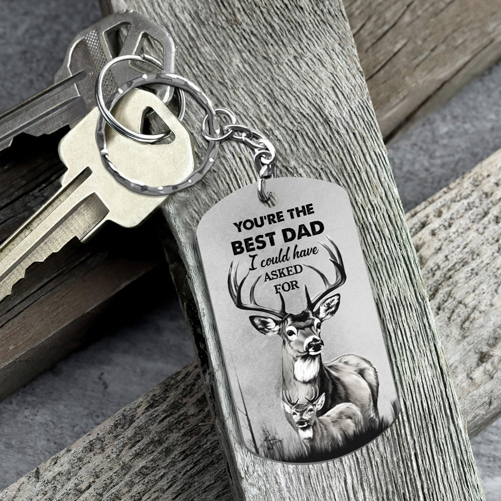 Personalized Keychain For Hunting Dad, You’re The Best Dad, Gift For Father’s Day, Gift Idea For Dad