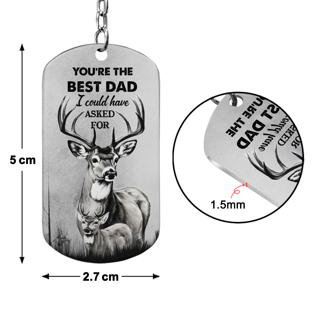 Personalized Keychain For Hunting Dad, You’re The Best Dad, Gift For Father’s Day, Gift Idea For Dad