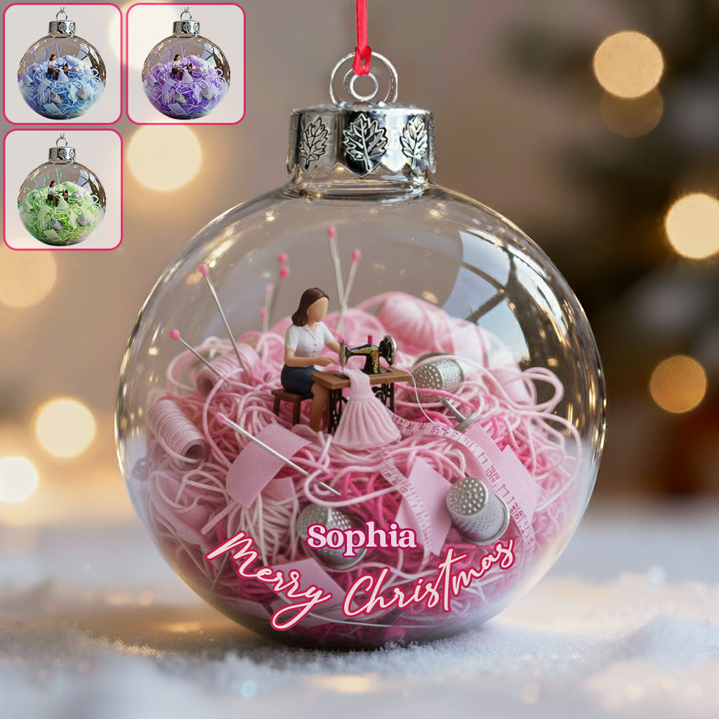 Love Sewing - Personalized Sewing Ornament