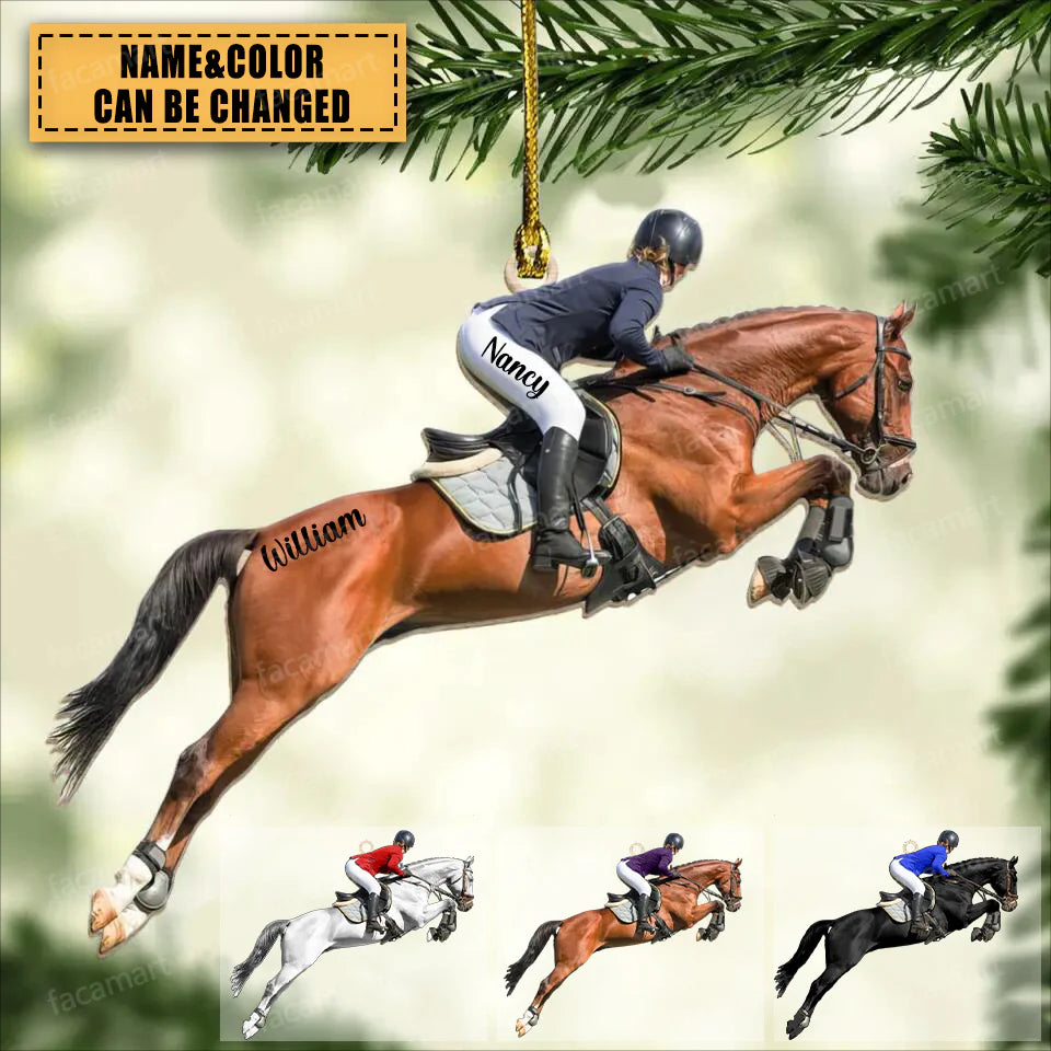 Personalized Equestrian Girl Ornament - Gift Idea For Horse Lover/ Christmas
