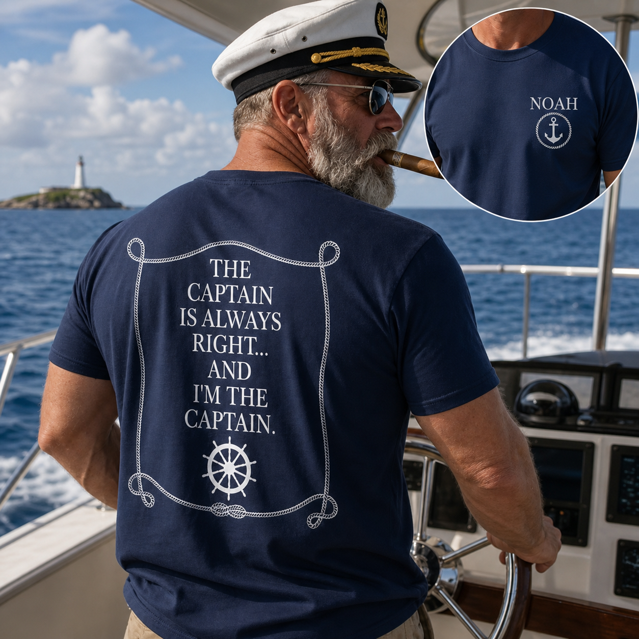 Custom Captain Boating Nautical - The Captain Is Always Right - Personalized Shirt