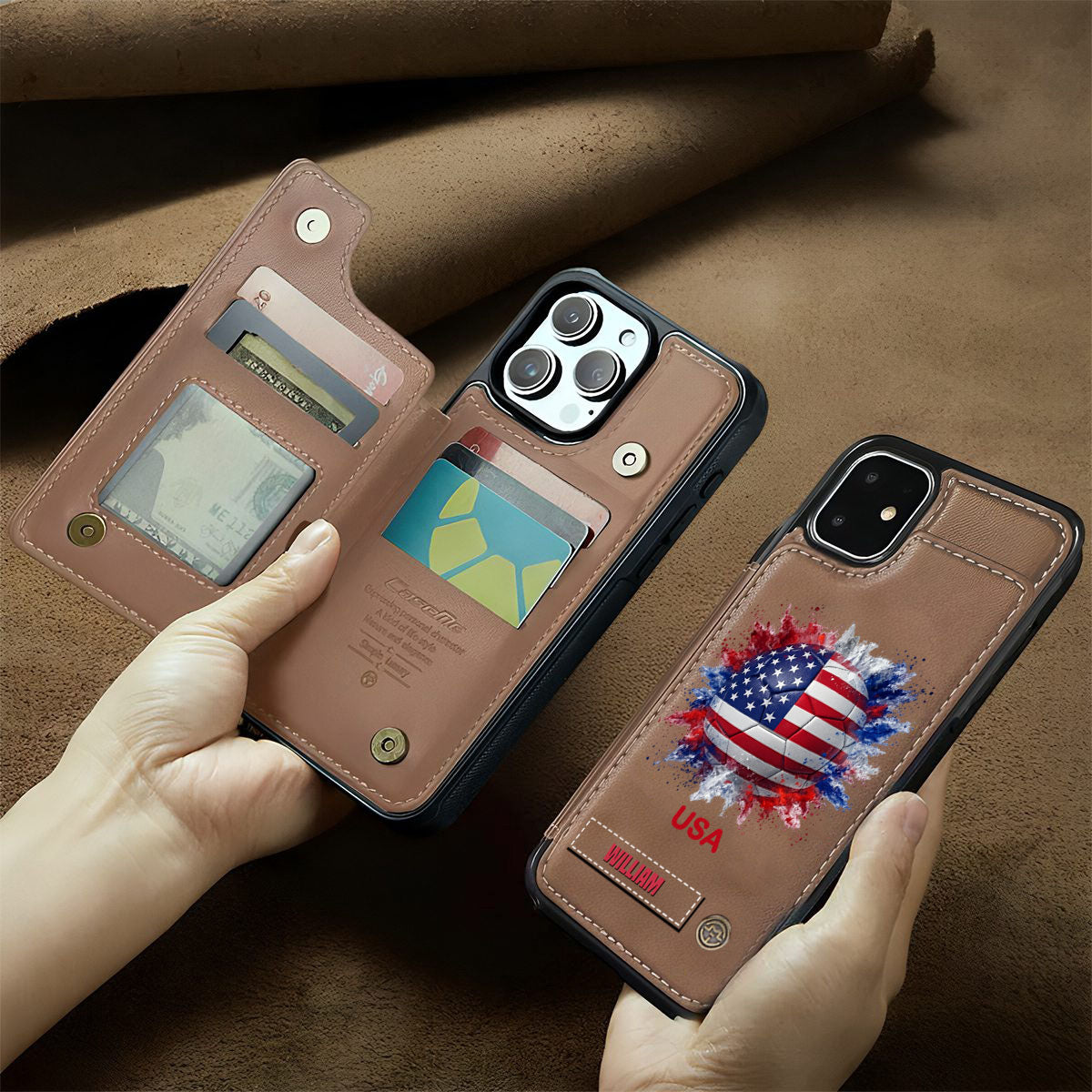 Personalized Soccer Water Phone Case - Country Flags Gift For Soccer Lovers