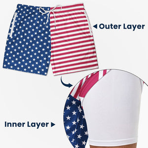 American With Proud Roots Mexican Puerto Rican Cuban Dominican - Personalized Shorts