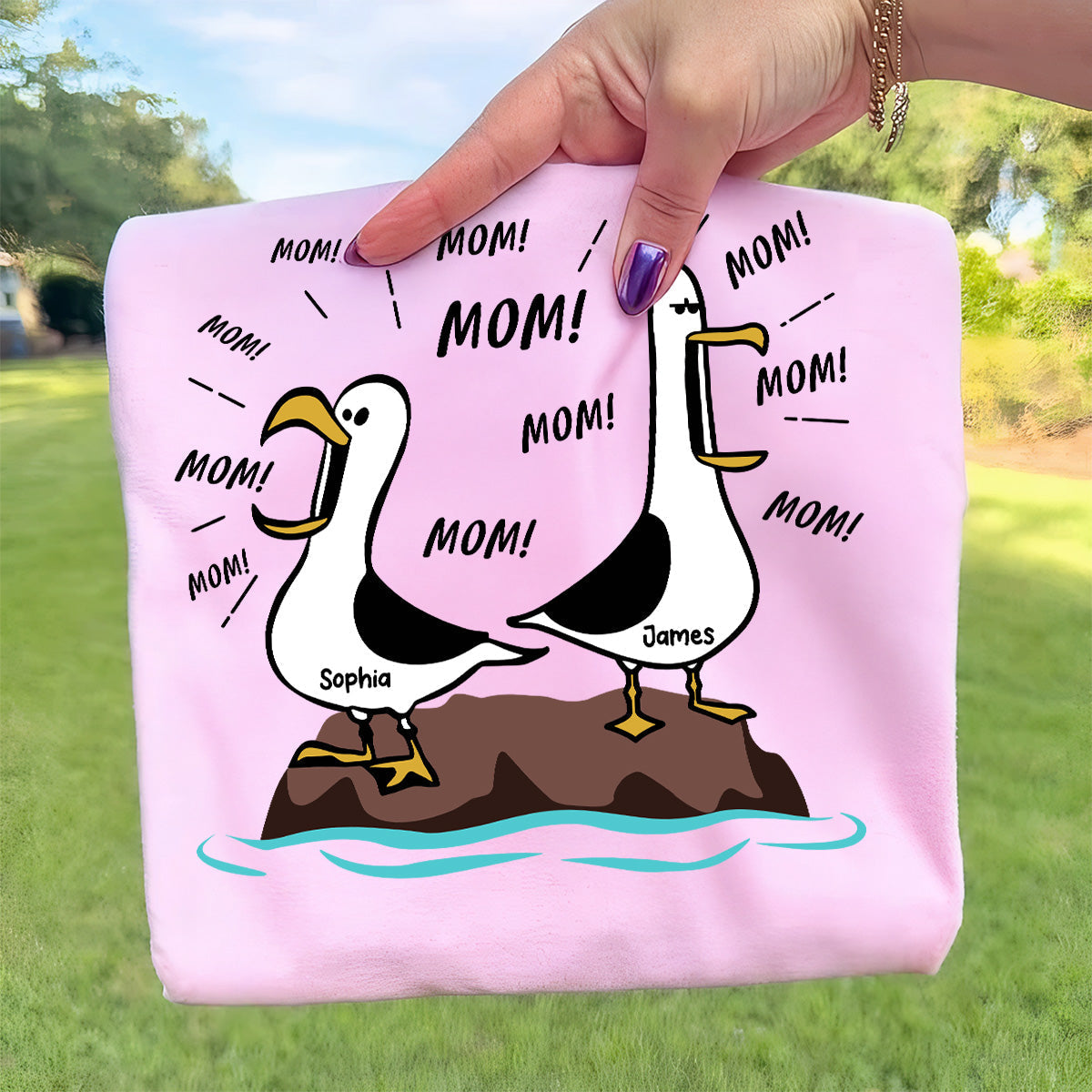 Seagull Mom Mom Mom - Personalized Shirt - Funny Gift For Mom