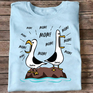 Seagull Mom Mom Mom - Personalized Shirt - Funny Gift For Mom